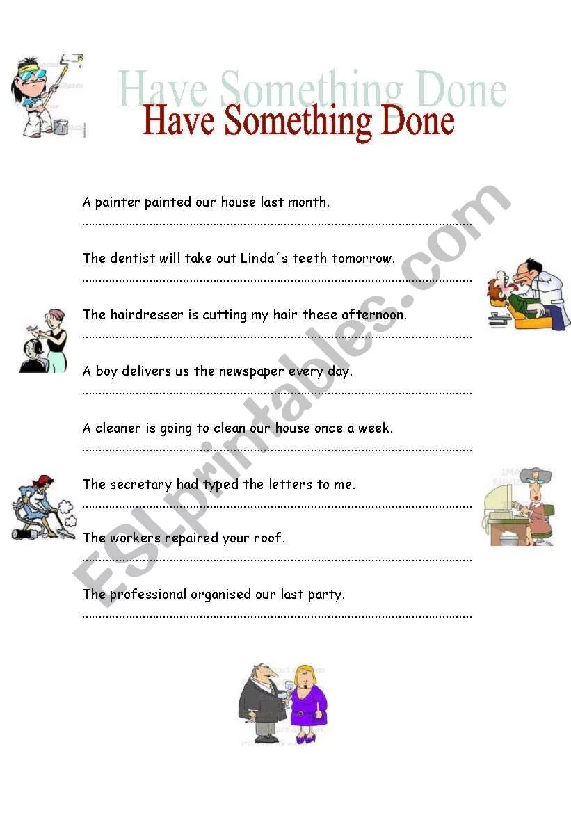 Предложения have something done. Have something done упражнения. Have something done Worksheets. Have/get something done упражнения. Have smth done задания.