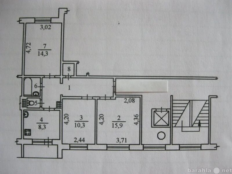 Купить 2-комнатную квартиру, 42.4 м² по адресу Иркутская область, Братск, улица