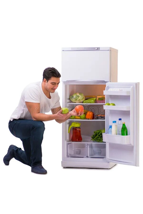 Next to the fridge