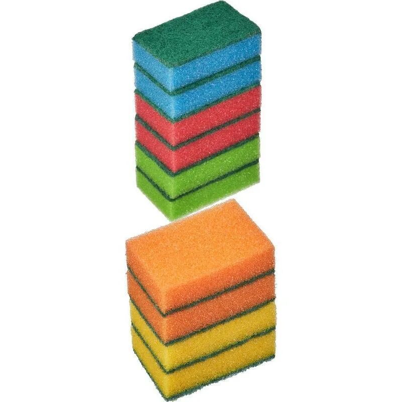 Губка для посуды пр 10шт 100х70х25мм супер-10, гх003 /30/ (уп. 5x6. 75*45*25 мм. Губка для мытья посуды 10 шт упаковка. Кб губка д/посуды профиль /5 vitalux.