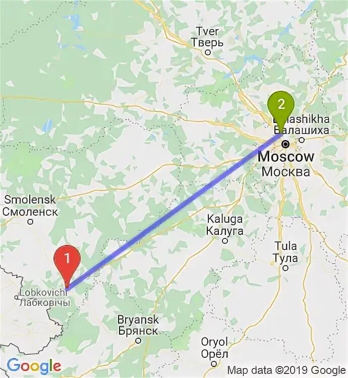 Сколько по времени от смоленска до москвы
