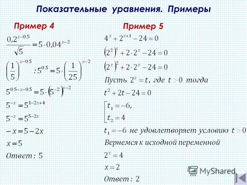 Решение степеней функции