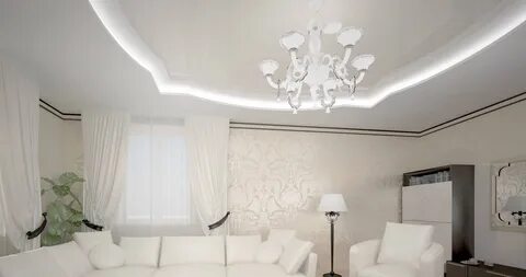 Белый красивый потолок