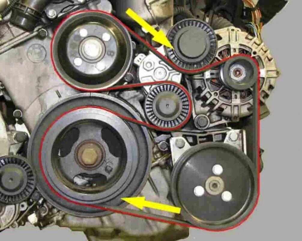 Сколько ремней в двигателе. Ремень генератора БМВ м54. Приводной ремень БМВ х5 м54. Ремень ГРМ м54. Ремень ГРМ е39.