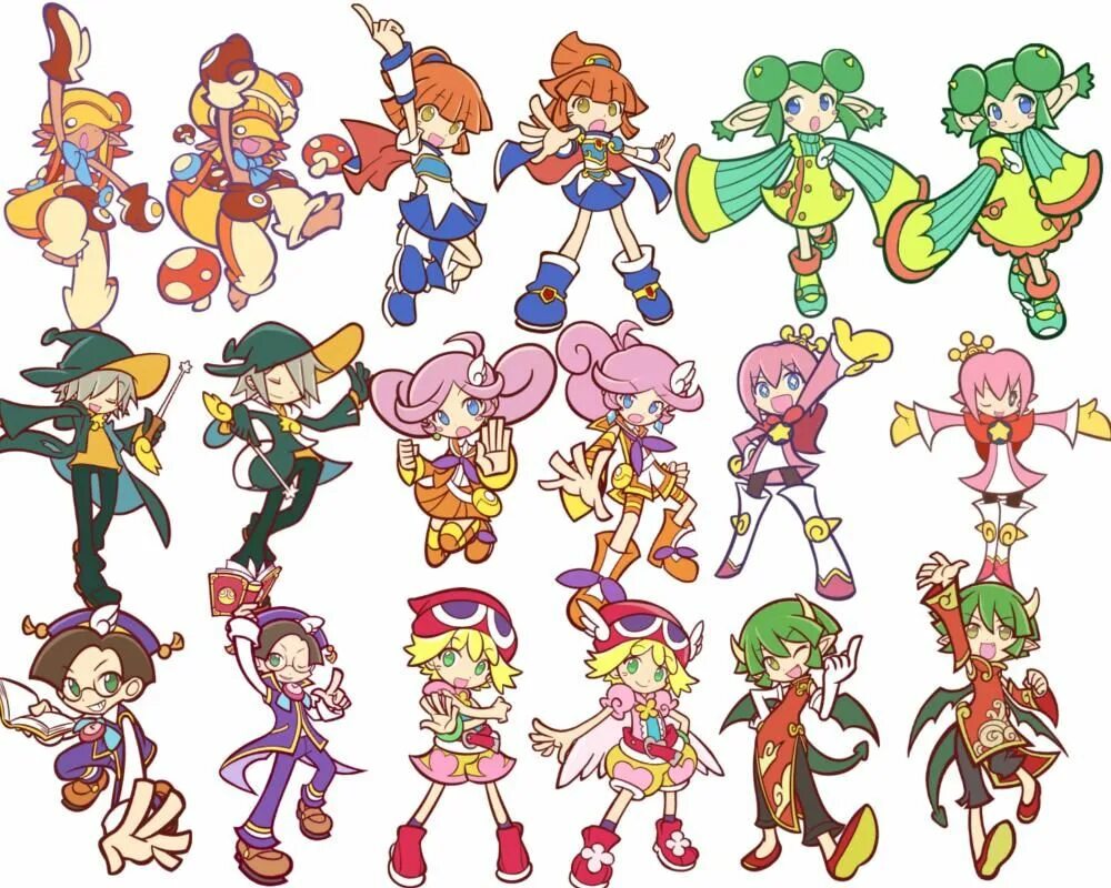 Puyo Puyo 20th Anniversary. Puyo Puyo Tsuu арты. Puyo Puyo characters. Puyo Puyo Fan Art.