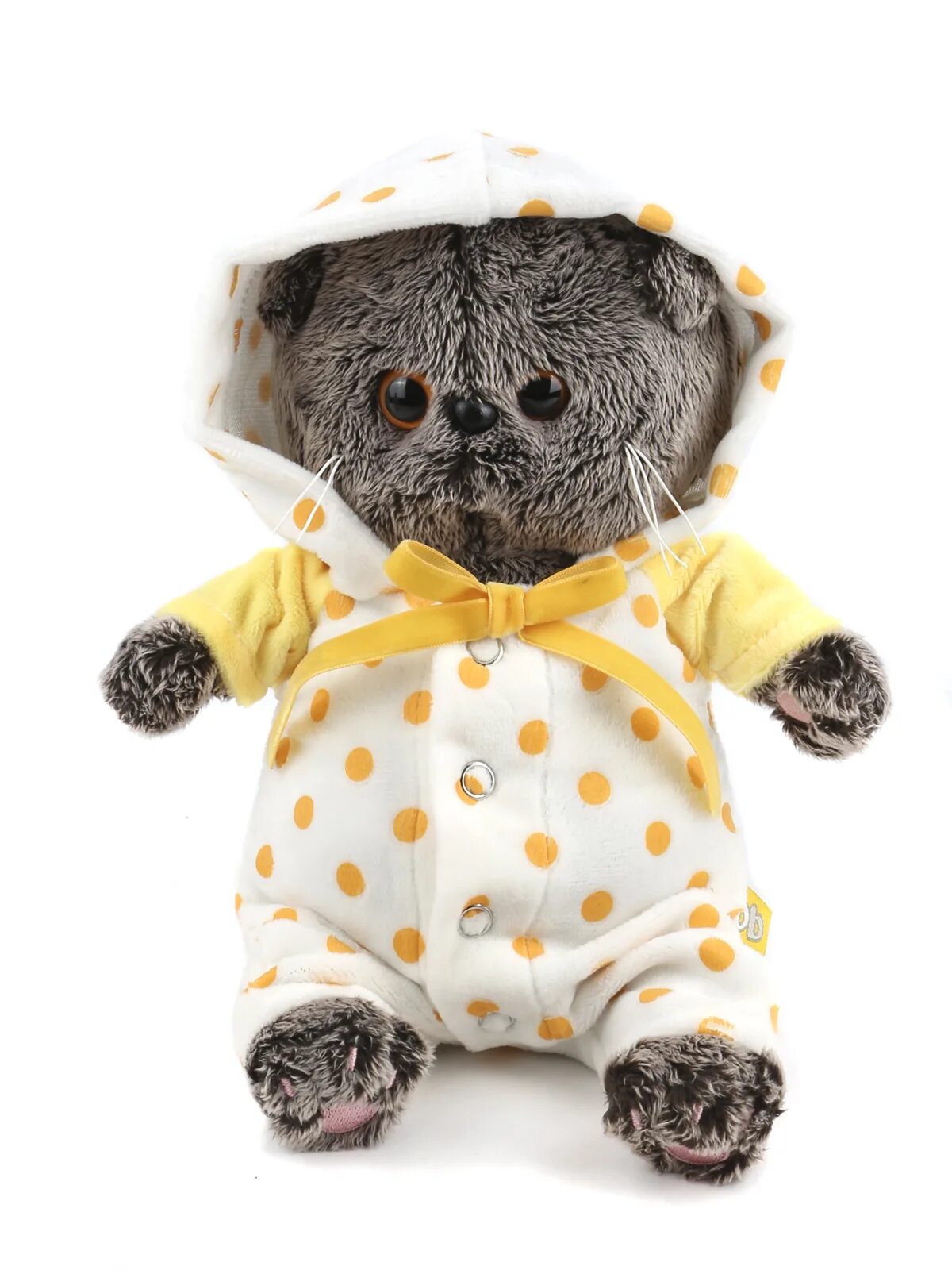 Мягкая игрушка басик baby. Мягкая игрушка basik&co кот басик. Мягкая игрушка басик бэби. Басик в желтом комбинезоне. Кот басик беби.