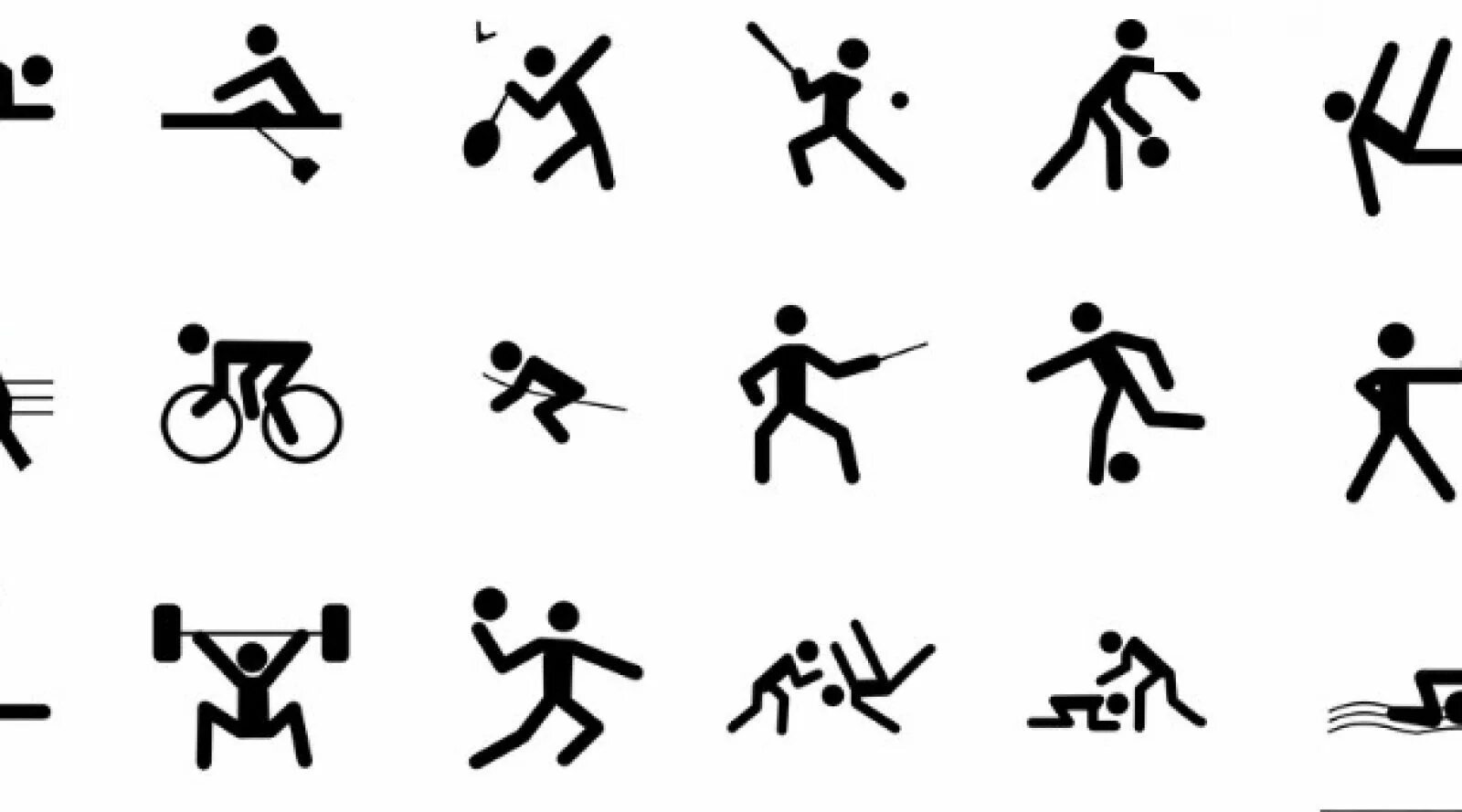 Какие есть спортивные знаки. Спортивные знаки. Символы видов спорта. Спортивные символы. Спортивные человечки.
