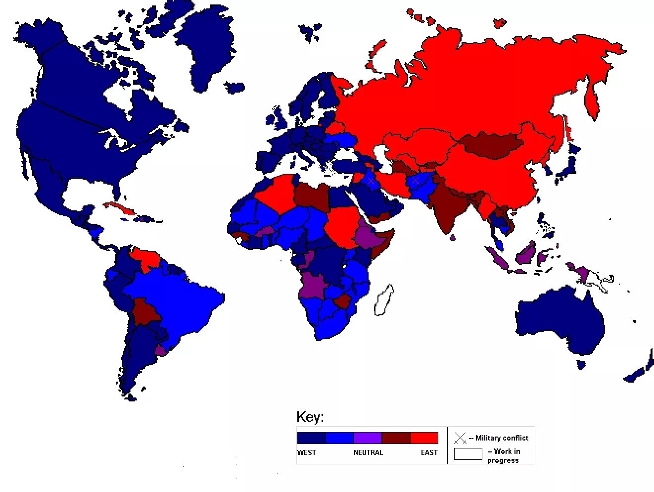Биполярный мир карта. Карта одна поларний мир. Карта холодной войны.