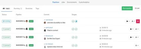 Gitlab runner environment