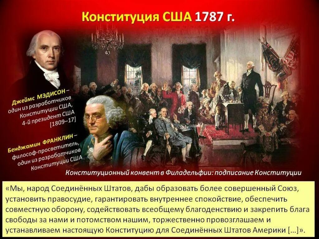 Принятие конституции история 8 класс. Принятие Конституции США. 1787г Конституция США 1787. 1787 Г. − принятие Конституции США. Принятие первой Конституции США.