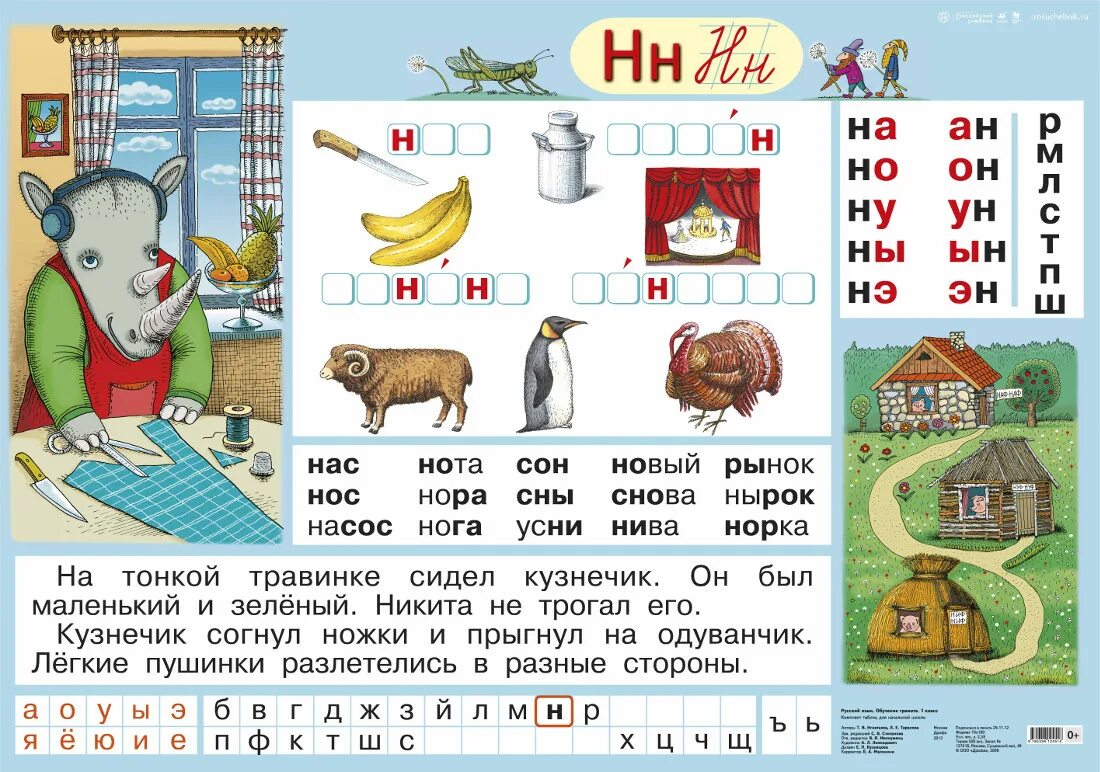 Конспект уроку буква н. Чтение с буквой н. Слова на букву н. Текст с буквой н. Изучаем букву и звук н.