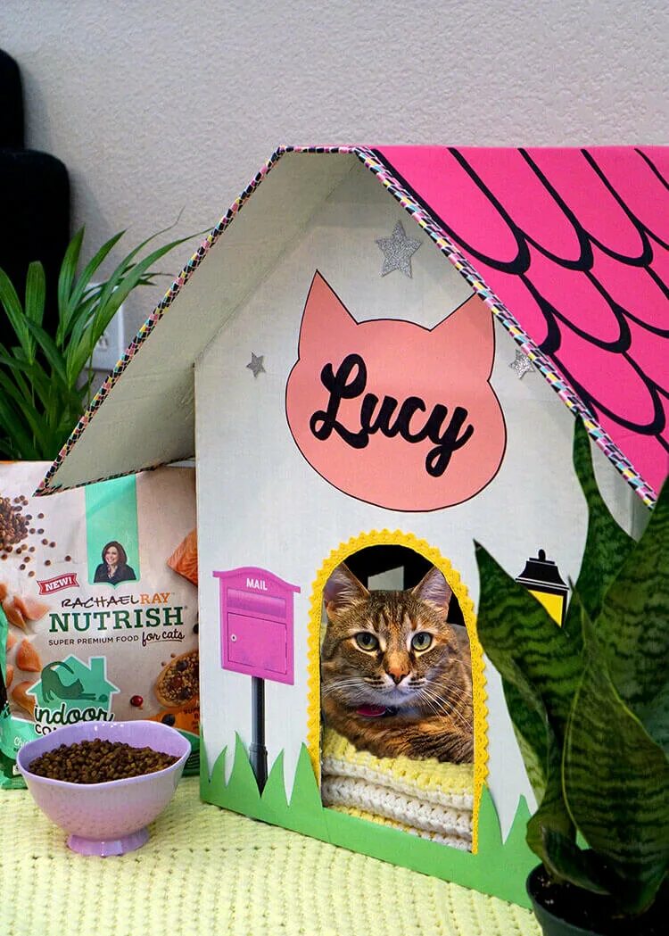 Домик кота бумажный. Дом для кошки из картона. Домик для кошки из картона. Домик кота бумажный. Домик для кота из коробки.