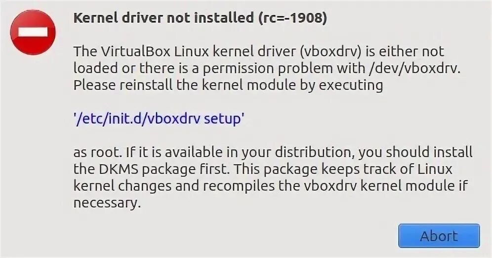 Virtualbox kernel driver not installed rc 1908. Kernel Driver not installed RC 1908 VIRTUALBOX.