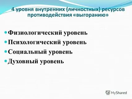 4 уровня личности