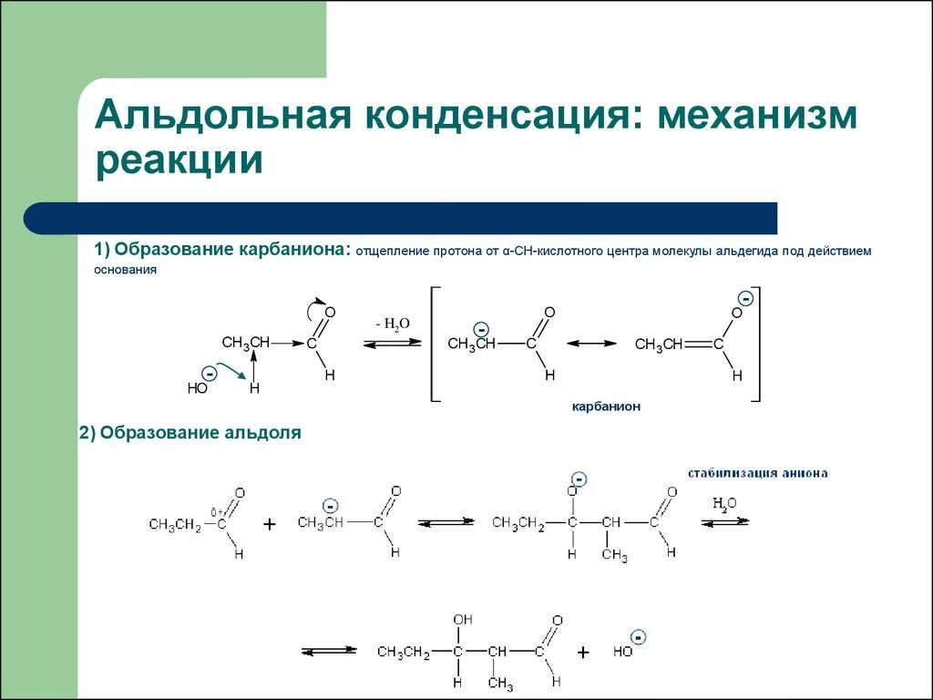 Реакции образования связи с с. Механизм реакции конденсации альдегидов. Пропаналь альдольная конденсация механизм. Реакция альдольной конденсации пропаналя. Механизм альдольной конденсации.