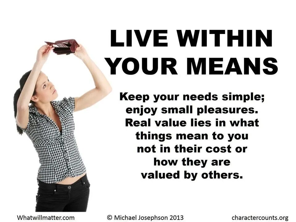 Live within means meme. Within your self. Live within