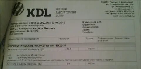Кдл анализ на корь