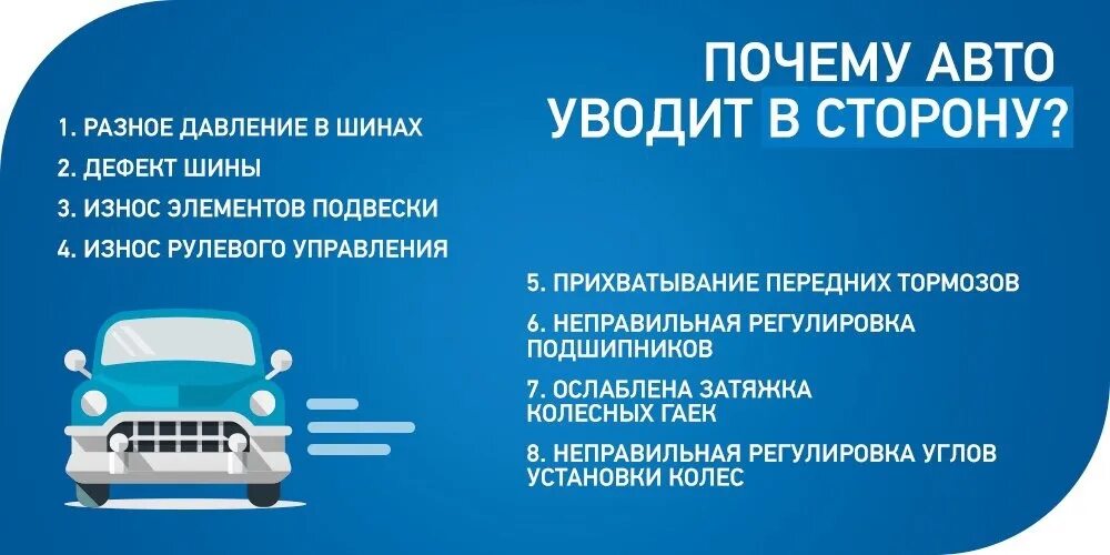 Почему автомобиль сильно. Автомобиль ведет в сторону. Причины автомобиля. Машину ведет влево причины. Уводит машину в сторону причины.