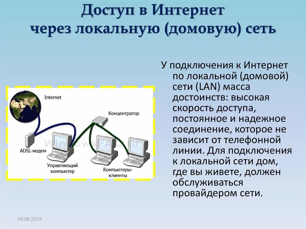 Интернет по локальной сети. Доступ в интернет по локальной сети. Схема доступа в интернет. Доступ в интернет через локальную (домовую) сеть.