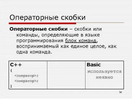 C скобки