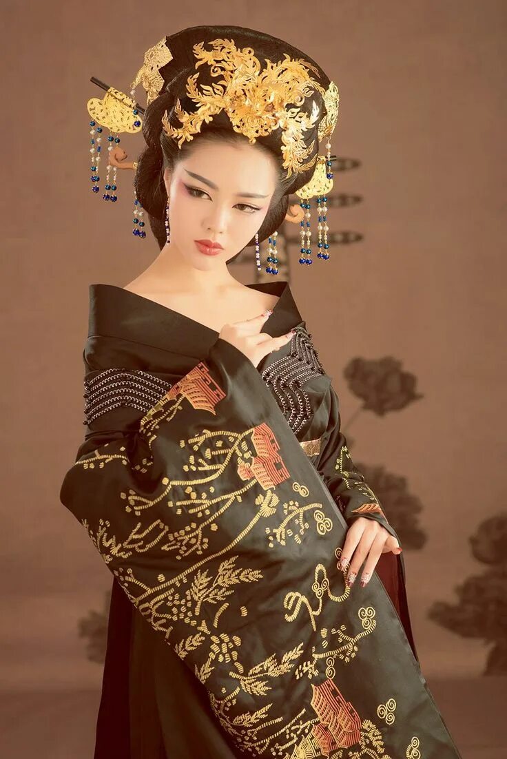 ханьфу династии шан. дженни чжан. ханьфу принцессы династии тан. красивые китайские женщины. ханьфу и кимоно.