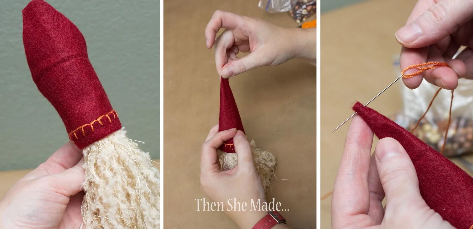 новогодние гномы из конуса. гномик из ниток мастер класс. гномик из ниток мастер класс. гномик из пряжи. поделка гном из ниток-пряжи.