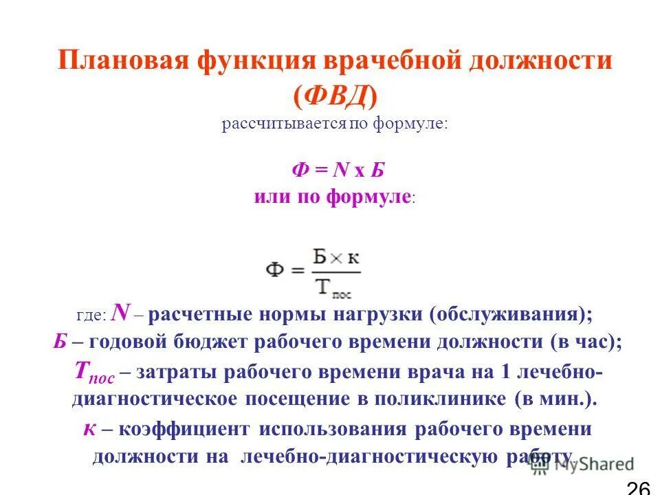 Функция врачебной должности формула. Коэффициент выполнения функции врачебной должности. Фактическая функция врачебной должности формула расчета. Рассчитать плановую функцию врачебной должности. Средняя нагрузка часов