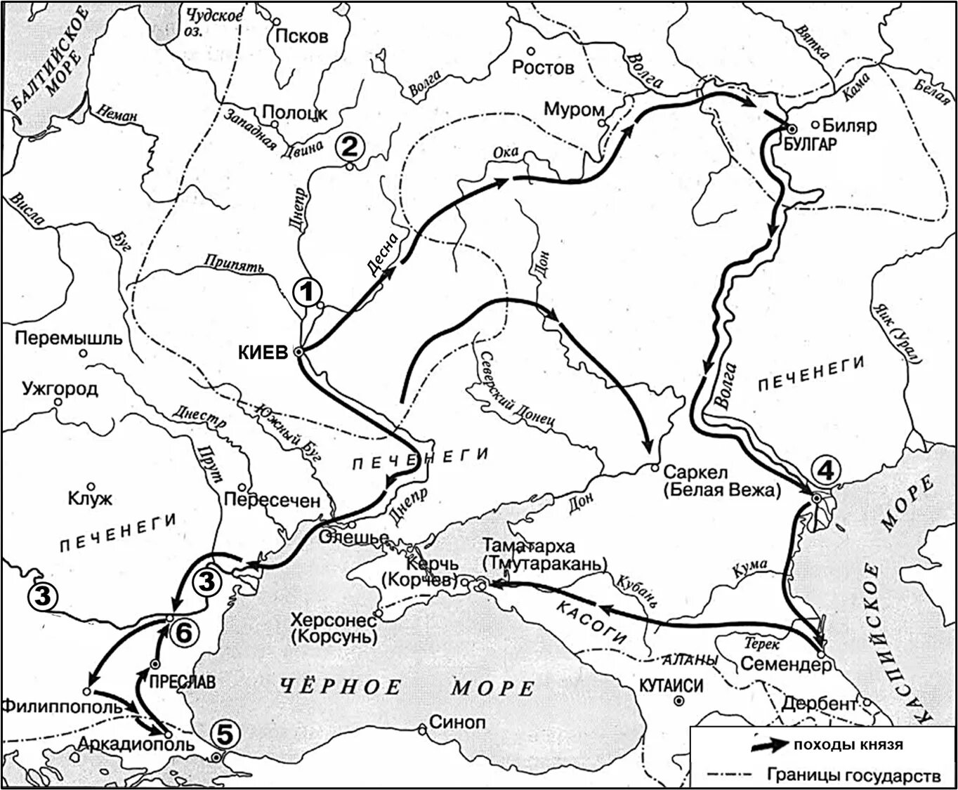 Крымское ханство на карте впр. Юпоходы кнчзя святомлава еа карте.