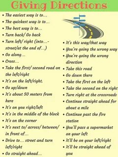 Giving directions english