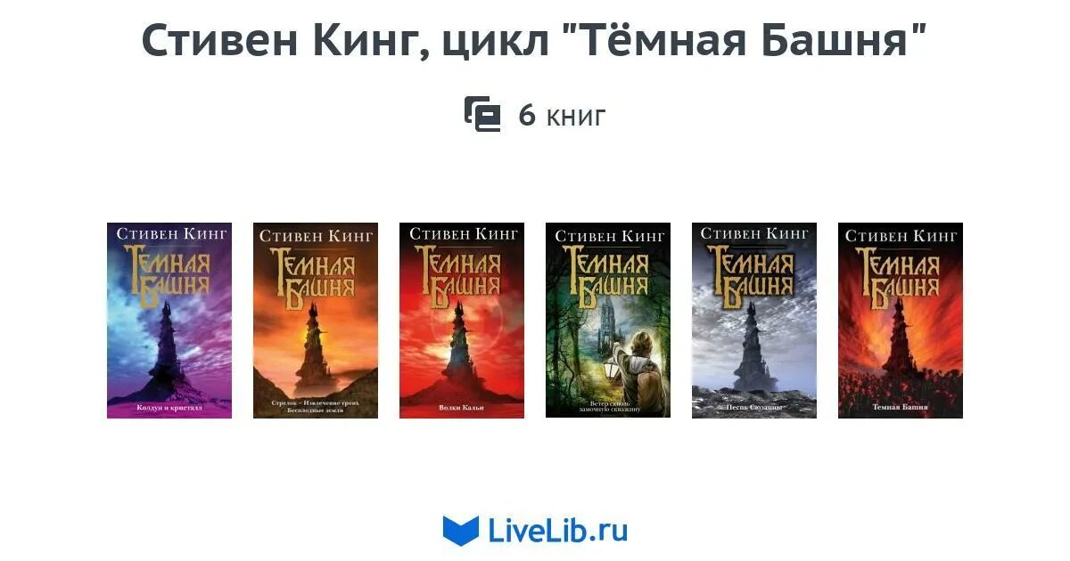 Тёмная башня цикл книг по порядку.