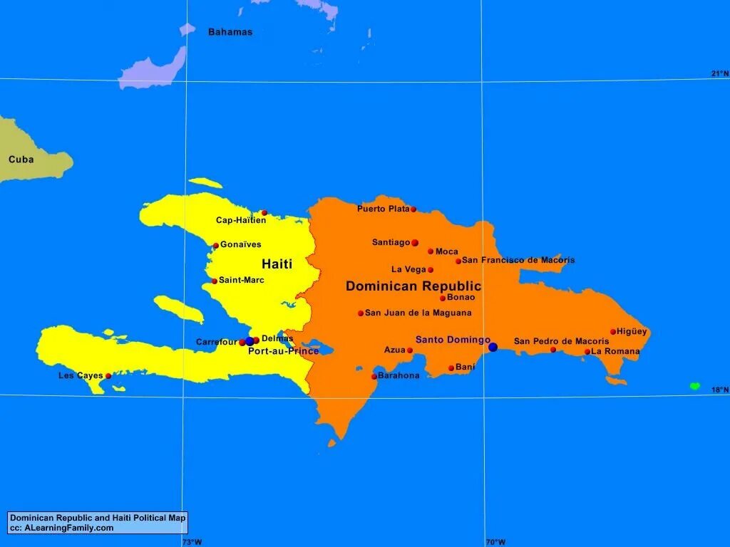 Страна доминикана где находится. Гаити и Доминиканская Республика на карте. Доминиканская Республика политическая карта. Остров Гаити Доминиканская Республика на карте. Карта Гаити и Доминиканы.