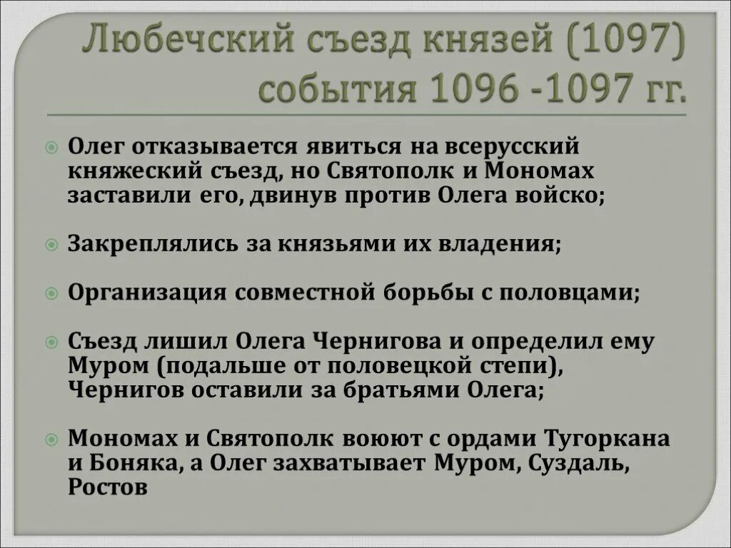 Значение любеческого съезда