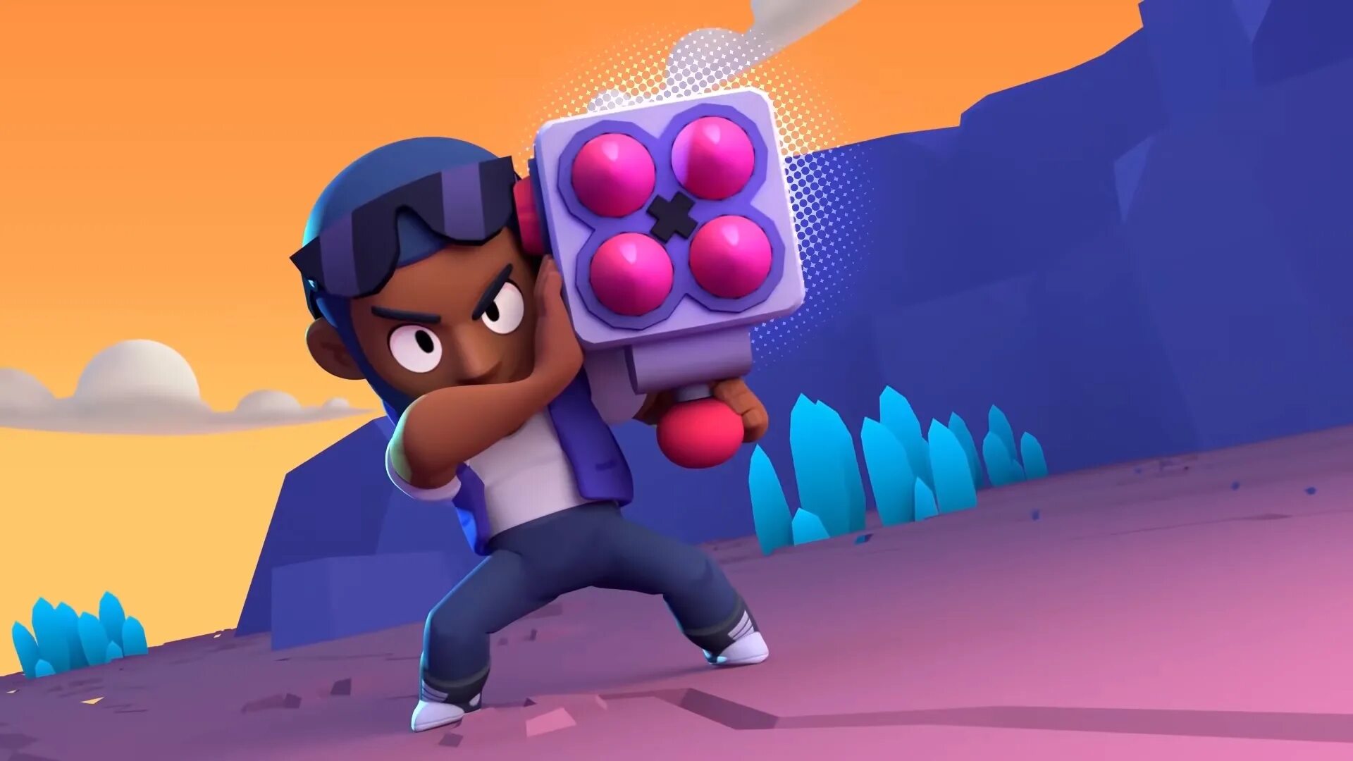 Игра brawl stars 3. Брок Браво старс. Браво старс персонажи Брок. Брок из Браво старс. Бойцы Браво старс Брок.