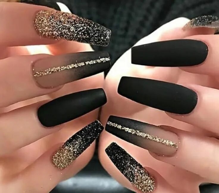 Маникюр на черные ногти балерина 35 Ideas With Long Nails For Different Shapes Coffin nails designs, Marble acryl