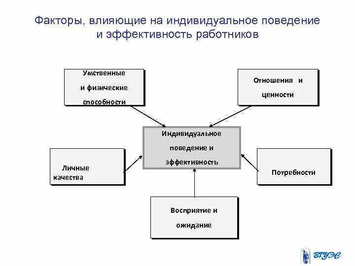 Факторы влияющие на поведение работников. Факторы влияющие на эффективность. Факторы влияющие на индивидуальное поведение. Основные факторы результативности:.