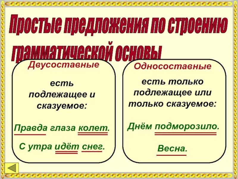 Нераспространенное предложение с двумя грамматическими основами. Односоставное и двусоставное предложение правило. Простое двусоставное предложение примеры. Односоставные и двусоставные предложения примеры. Простое предложение односоставное и двусоставное.