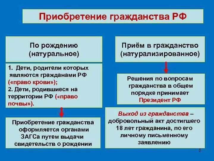 Получение гражданства изменения. Приобретение гражданства по рождению. Способы приобретения гражданства. Способ приобретения гражданства по рождению. Приобретение гражданства РФ по рождению.