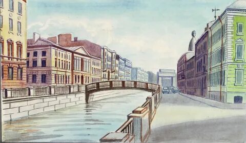 Город санкт петербург нарисованный