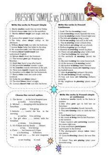 Present simple vs present continuous pdf