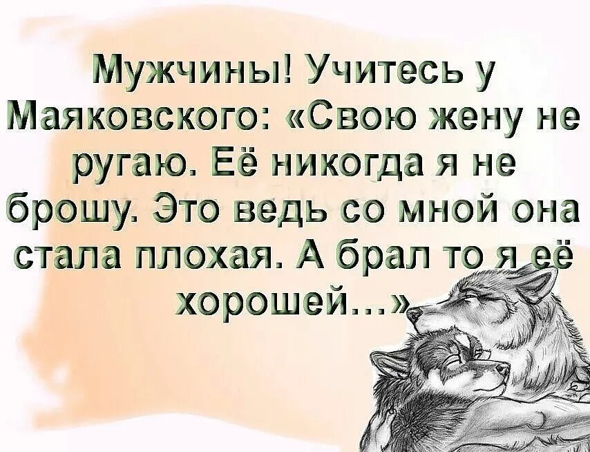 Брал то я ее хорошей Маяковский. Стихотворение брал то я ее хорошей. Свою жену не ругаю её никогда не брошу. Это со мной она стала плохая а брал. Жена меня ругает песня