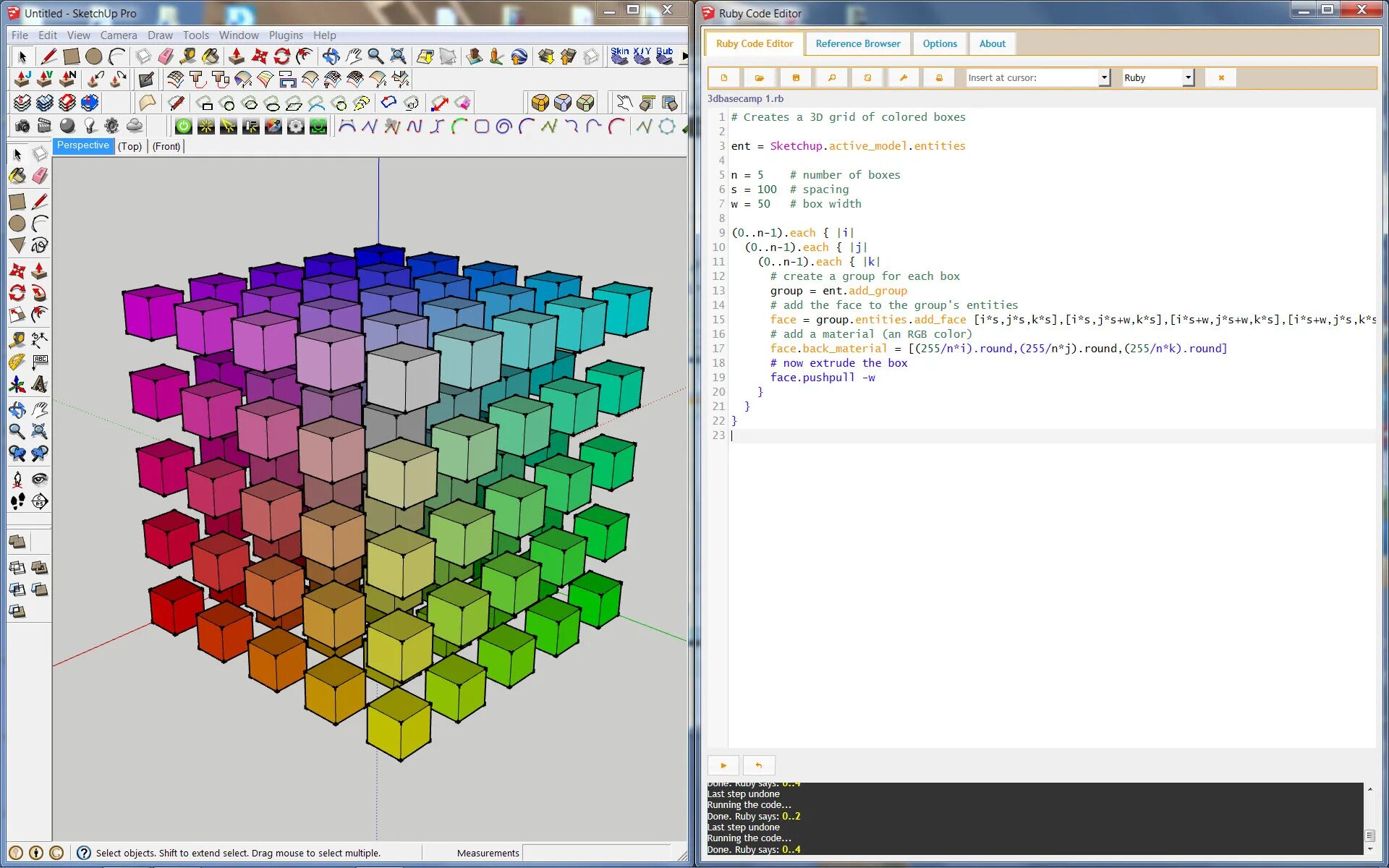 Руби код. Ruby code. Цвет для скетчап. Палитра цветов скетчапа. Sketchup визуальное программирование.