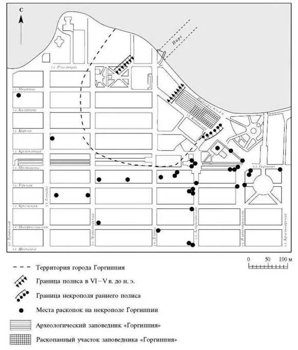 Анапа горгиппия на карте. Карта анапы с улицами ореховая роща. Анапа галечный пляж на карте. Археологический музей-заповедник «горгиппия». Античная карта анапы.