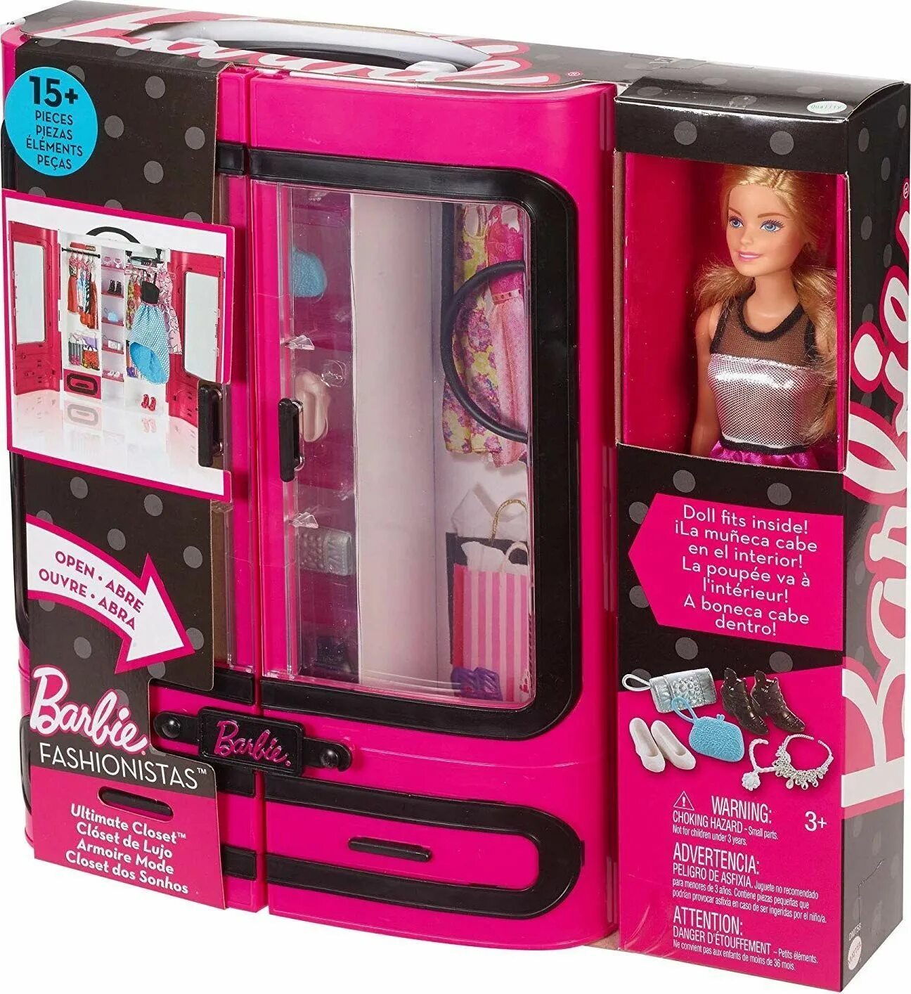 Набор Barbie шкаф с куклой и одеждой, 30 см, dpp58. Шкаф для Барби Mattel. Шкаф для Барби. Кукольный шкаф для Барби.