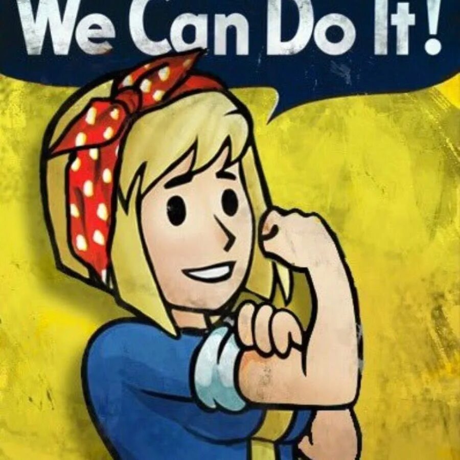 Ваулт гёрл. Vault boy девушка. Плакаты в стиле we can do it. Fallout плакаты Vault Tec.