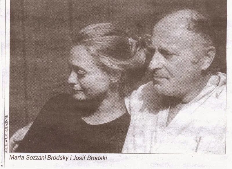 Иосиф Бродский с женой.