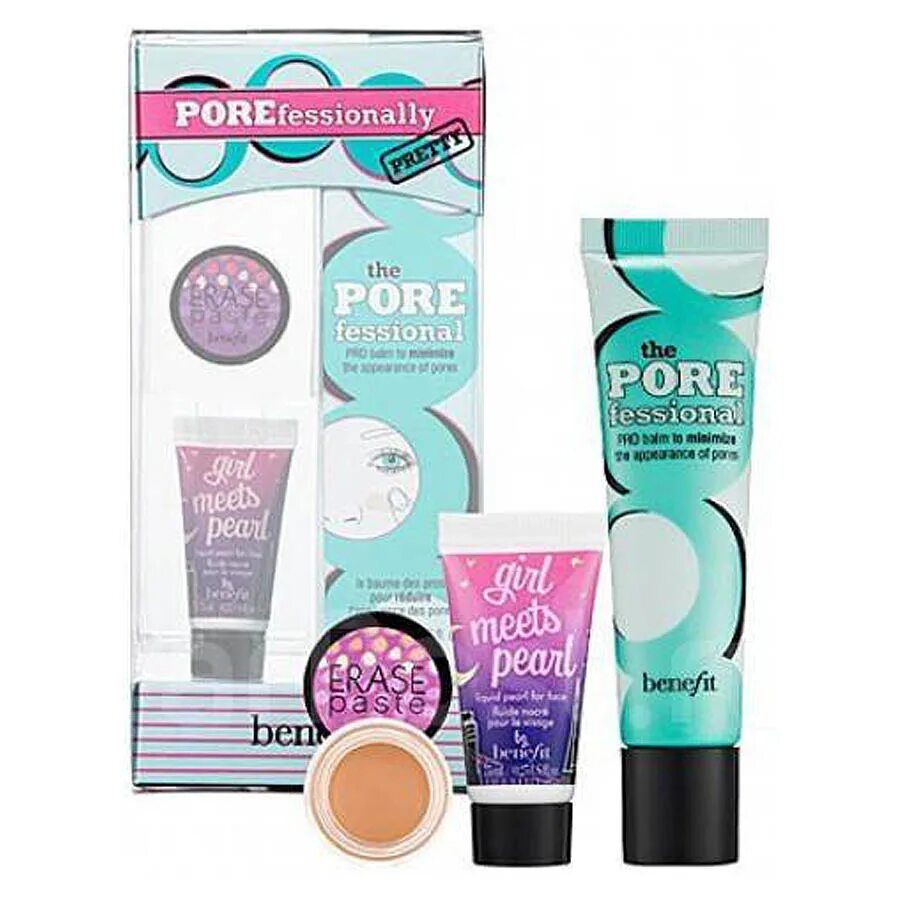 Pore fessional benefit набор. Benefit набор the POREFESSIONAL. Benefit Cosmetics набор праймеров для лица. Benefit затирка для пор. Набор праймеров