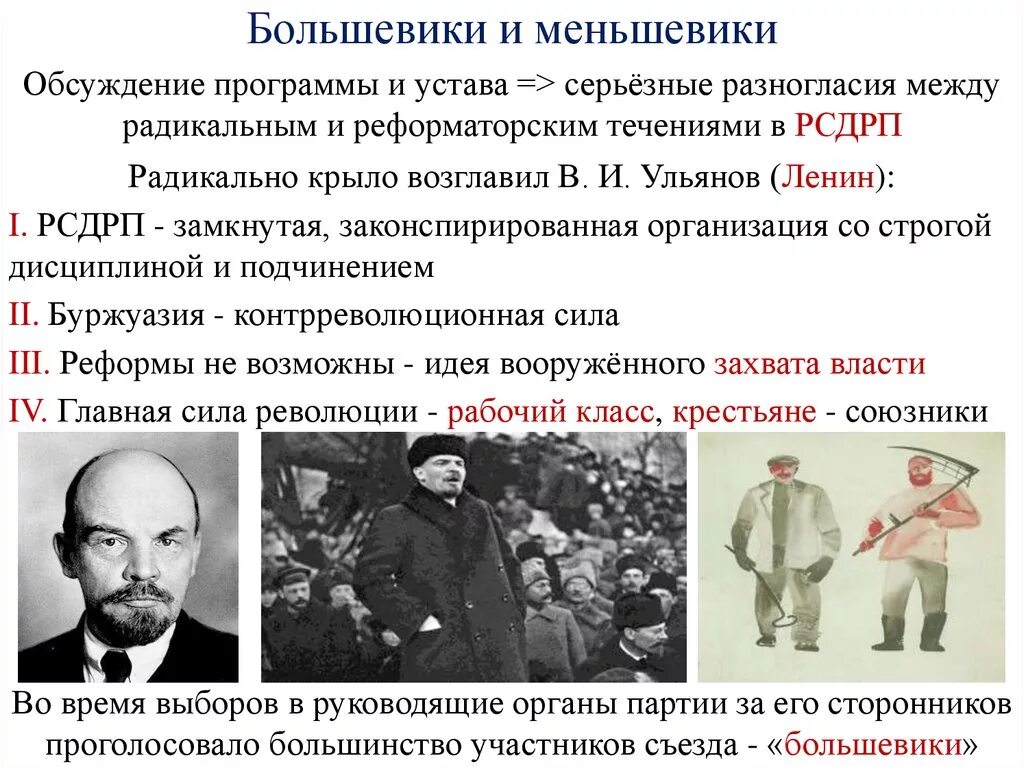 Цели большевиков в революции. РСДРП большевики и меньшевики. Идеи Большевиков. Программа меньшевиков. Большевики их идеи.