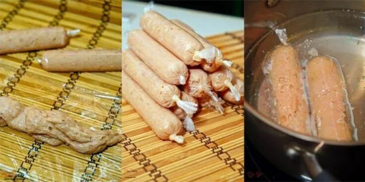 Как сделать сосиски из курицы. Куриные сосиски. домашние куриные сосиски. детские сосиски из куриного филе. куриные сосиски для шашлыка.