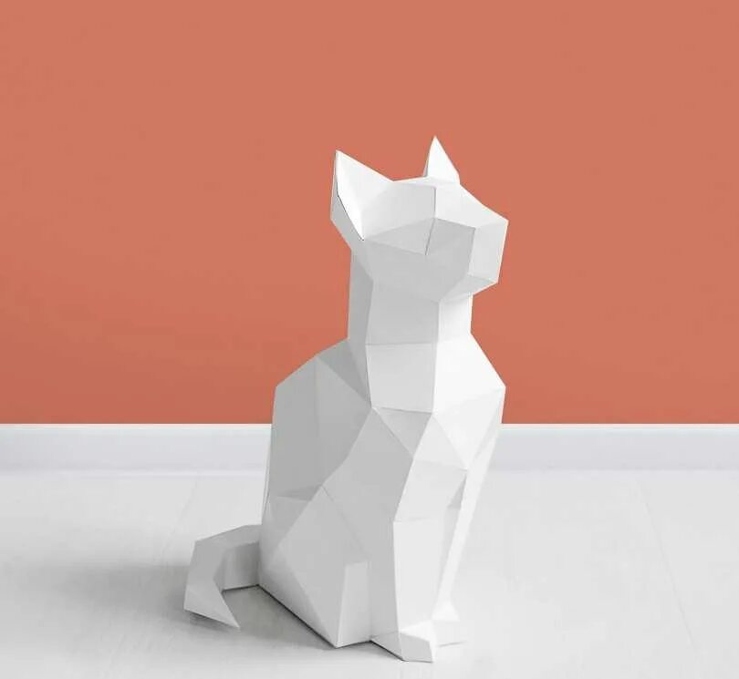 Объемная кошка из бумаги. Объемные фигурки. Объемная бумажная кошка. Объемные фигуры из бумаги. Объемные коты из бумаги.