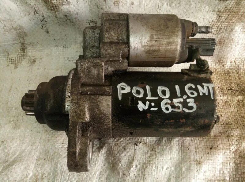 Стартер vw polo sedan 1. 6 09g. 6. Стартер поло седан 1. Стартер фольксваген поло 1.